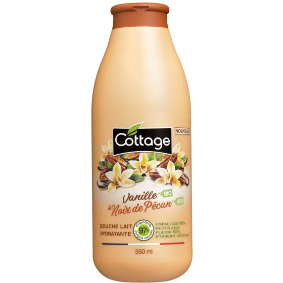 DOUCHE LAIT COTTAGE VANILLE NOIX DE PECAN HYDRATANTE 550ML