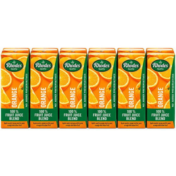 BRIQUES DE JUS RHODES ORANGE 6 X 20CL