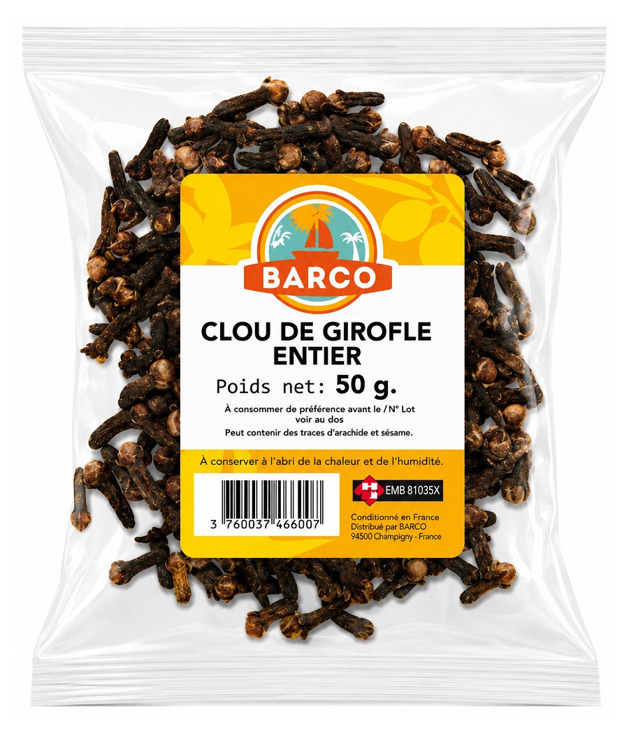 CLOUS DE GIROFLE BARCO ENTIER 50G