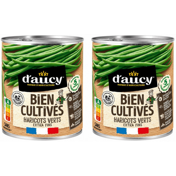HARICOTS VERTS D'AUCY EXTRA FINS 2 X 440G