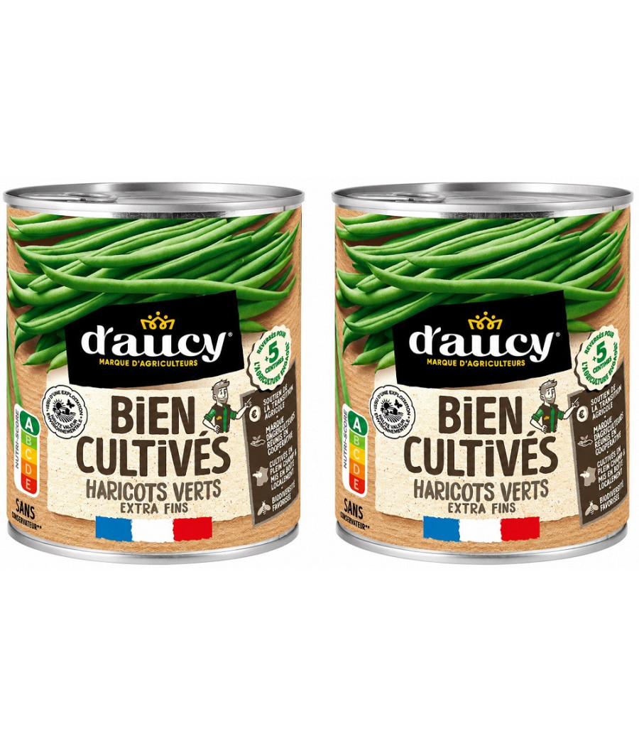 HARICOTS VERTS D'AUCY EXTRA FINS 2 X 440G