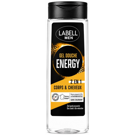 GEL DOUCHE LABELL MEN ENERGY 2EN1 CORPS ET CHEVEUX 250ML