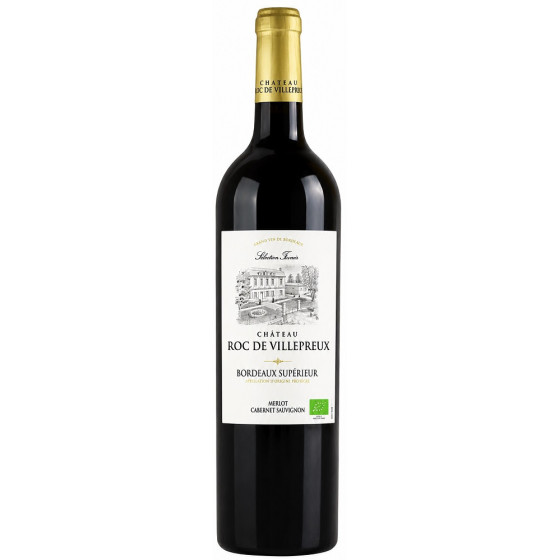 BOUTEILLE DE VIN CHÂTEAU ROC DE VILLEPREUX BORDEAUX SUPÉRIEUR 75CL