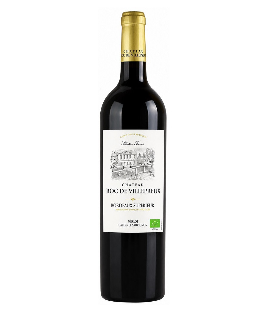 BOUTEILLE DE VIN CHÂTEAU ROC DE VILLEPREUX BORDEAUX SUPÉRIEUR 75CL