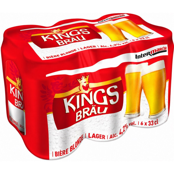 BIÈRES KINGS BRÄU 6 X 33CL
