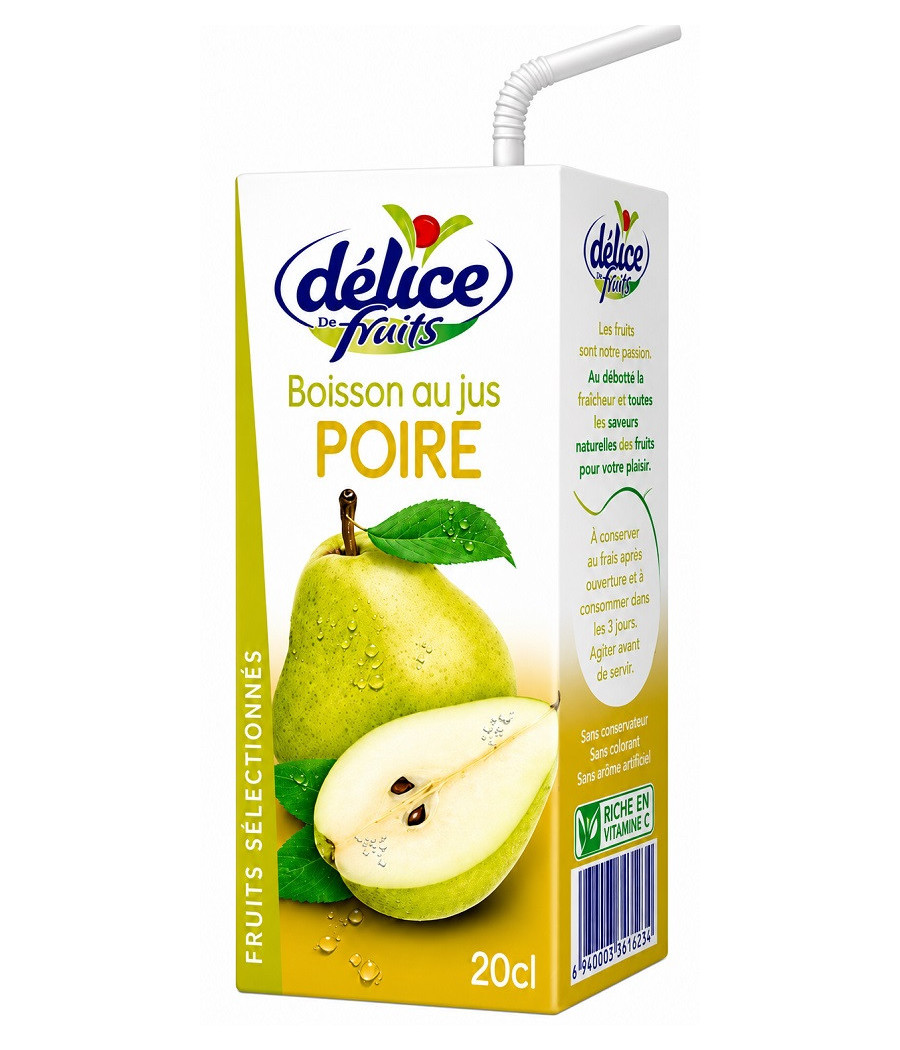 BRIQUE DE JUS DÉLICE DE FRUITS POIRE 20CL
