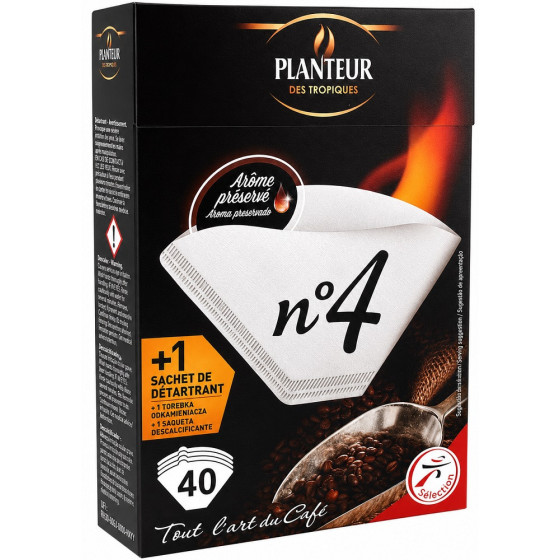 FILTRES À CAFÉ PLANTEUR DES TROPIQUES N4 X40