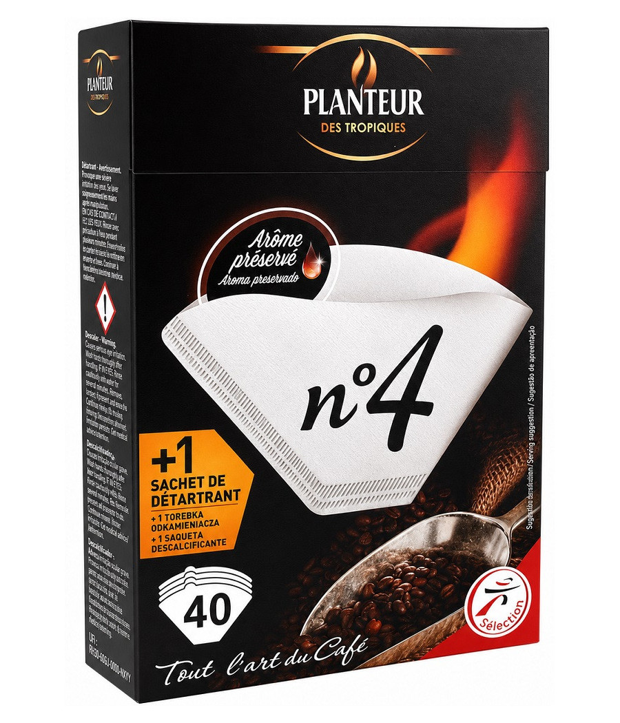 FILTRES À CAFÉ PLANTEUR DES TROPIQUES N4 X40