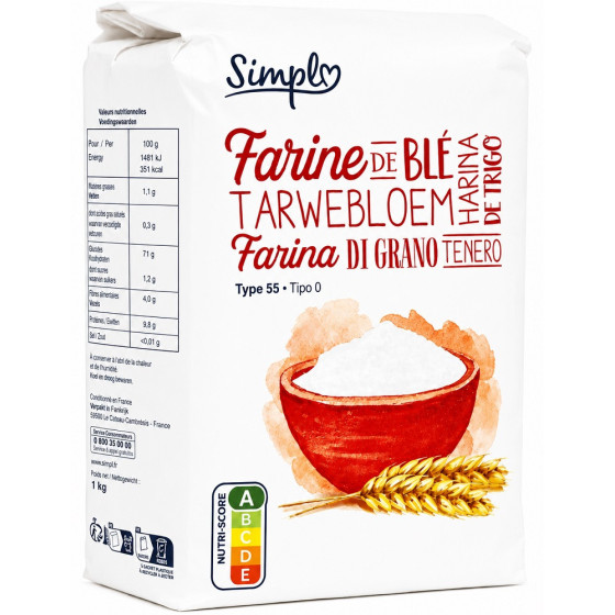 FARINE DE BLE SIMPL T55 100G
