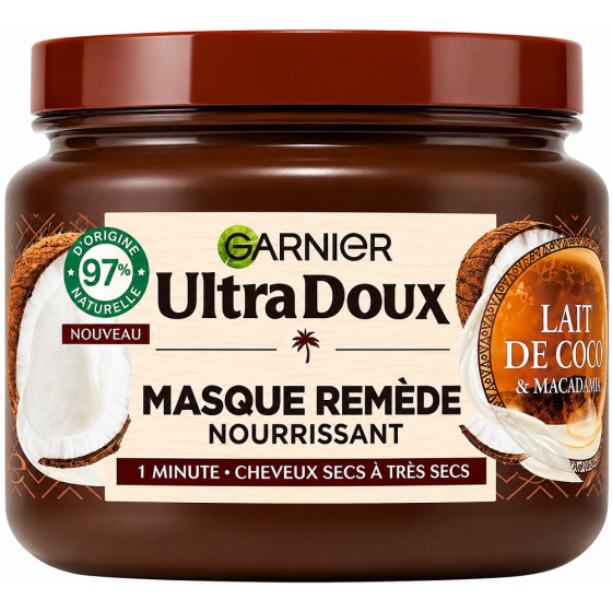 MASQUE GARNIER ULTRA DOUX REMÈDE COCO MACADAMIA 340ML