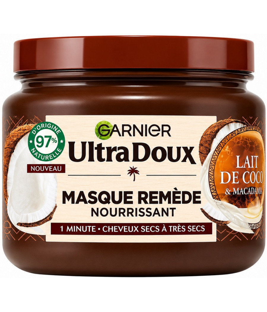 MASQUE GARNIER ULTRA DOUX REMÈDE COCO MACADAMIA 340ML
