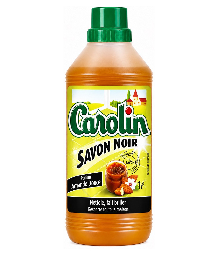 NETTOYANT CAROLIN SAVON NOIR AMANDE DOUCE 1L