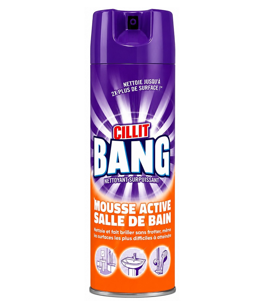 SPRAY MOUSSE ACTIVE CILLIT BANG SALLE DE BAIN 600ML