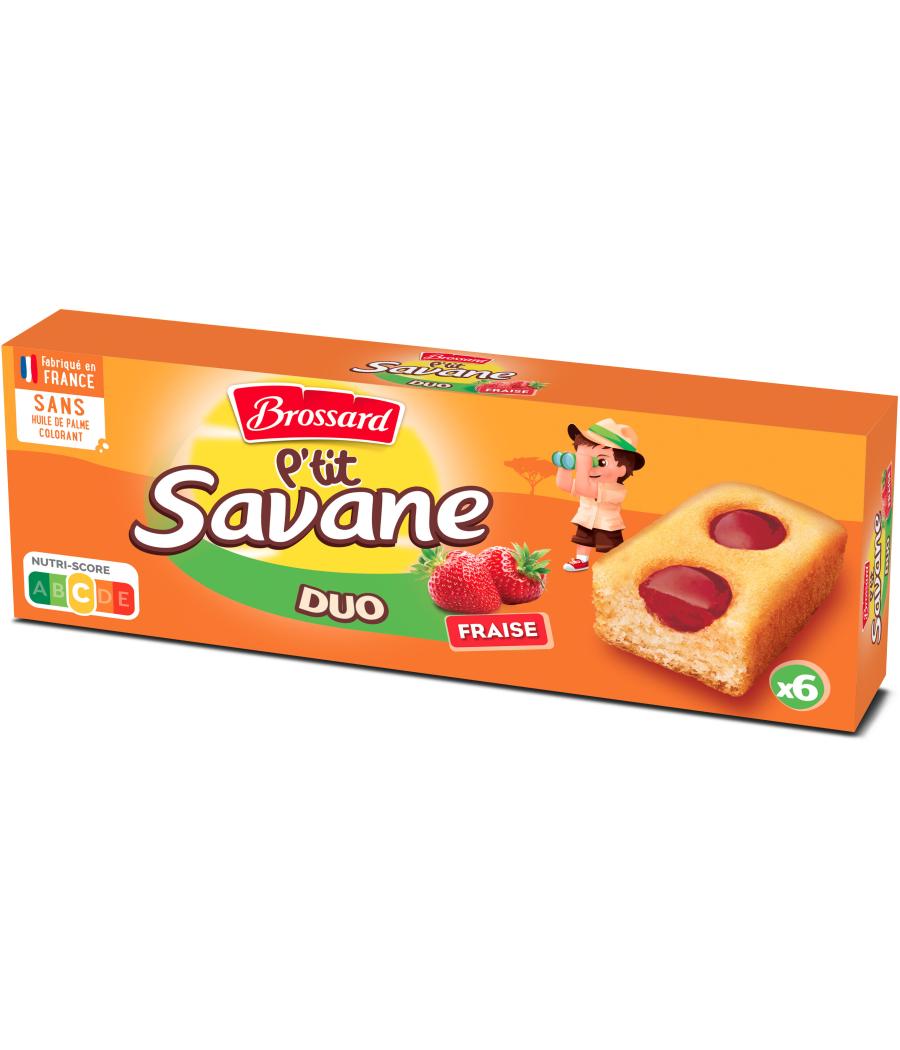 BISCUITS BROSSARD P'TIT SAVANE FOURRES A LA FRAISE 150G