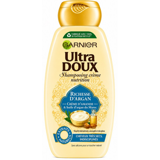 SHAMPOOING GARNIER ULTRA DOUX CRÈME RICHESSE D'ARGAN 250ML