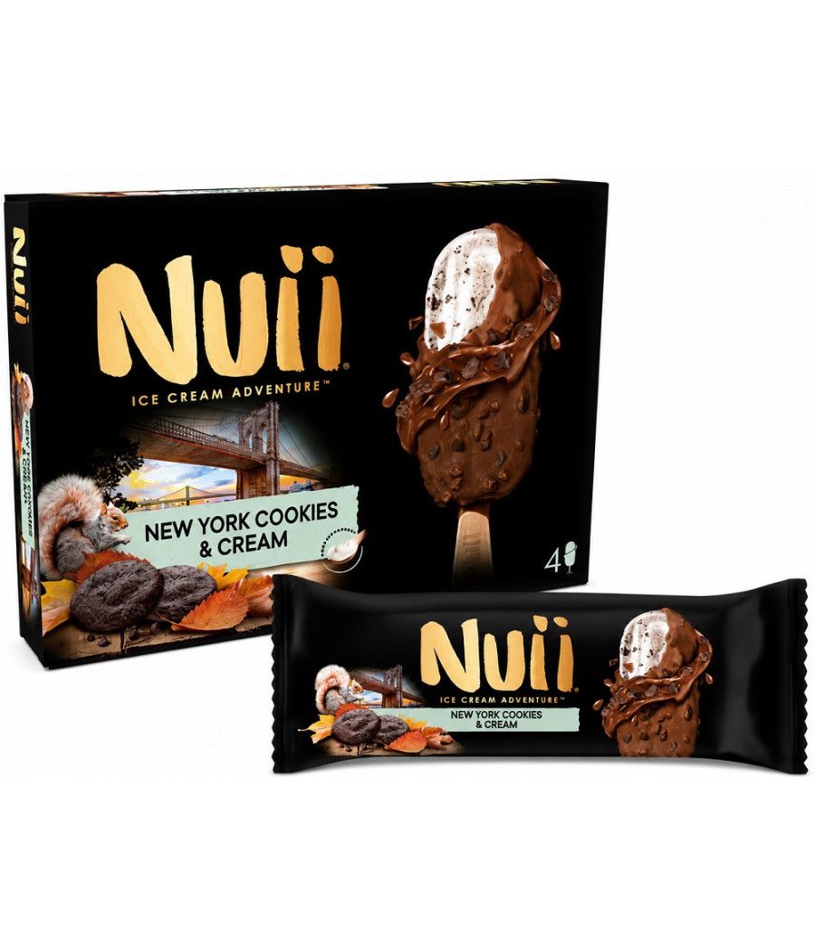 GLÂCES BATONNETS NUII NEW YORK COOKIES CREAM 268G
