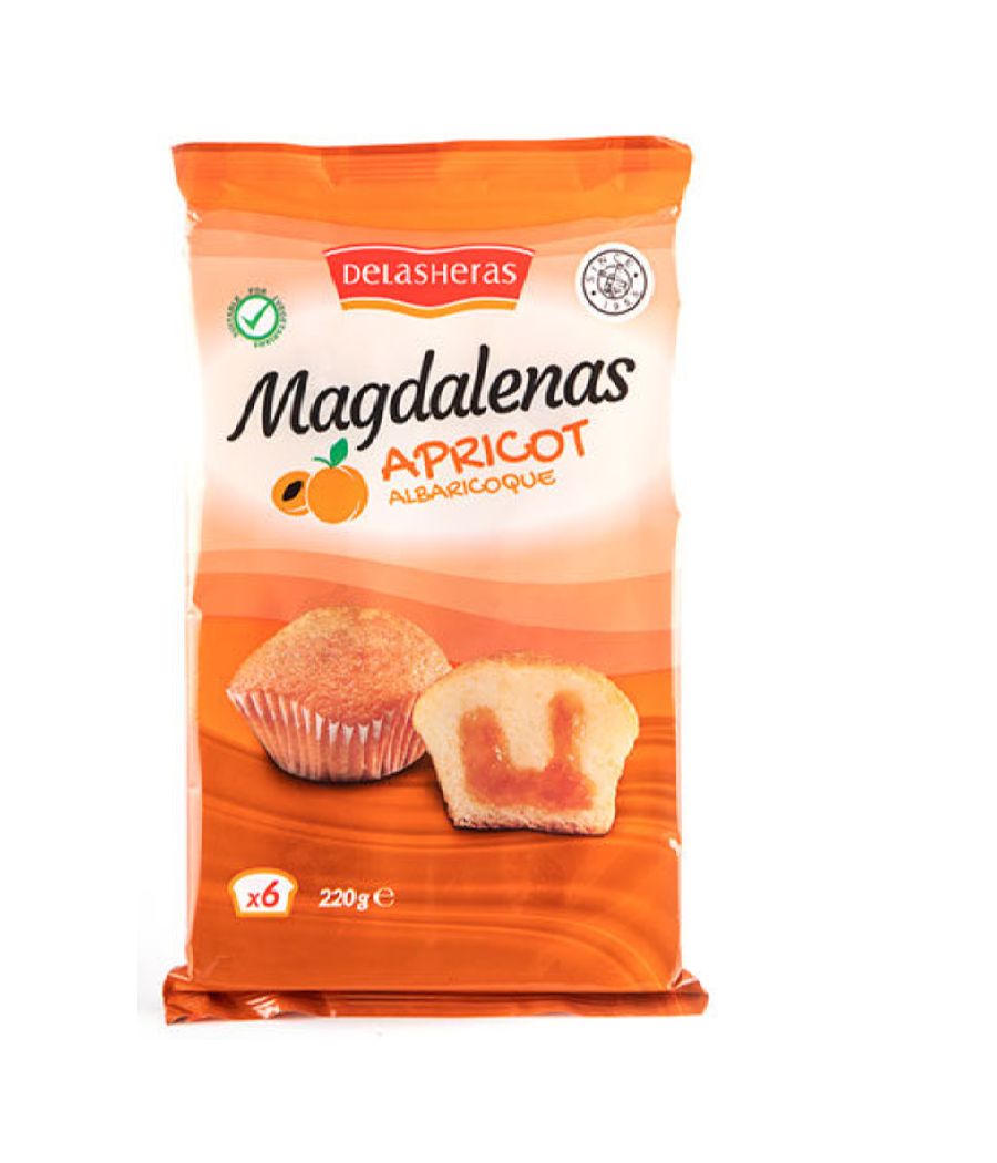 MAGDALENAS ABRICOTS DELASHERAS 220G