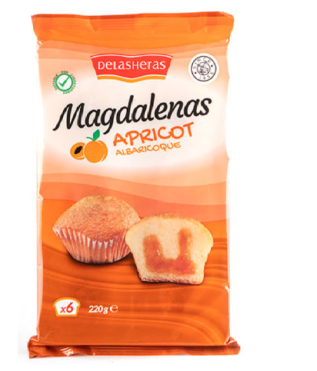 MAGDALENAS ABRICOTS DELASHERAS 220G