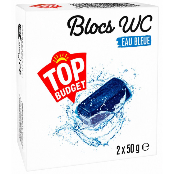 BLOC WC TOP BUDGET EAU BLEUE 2 X 50G