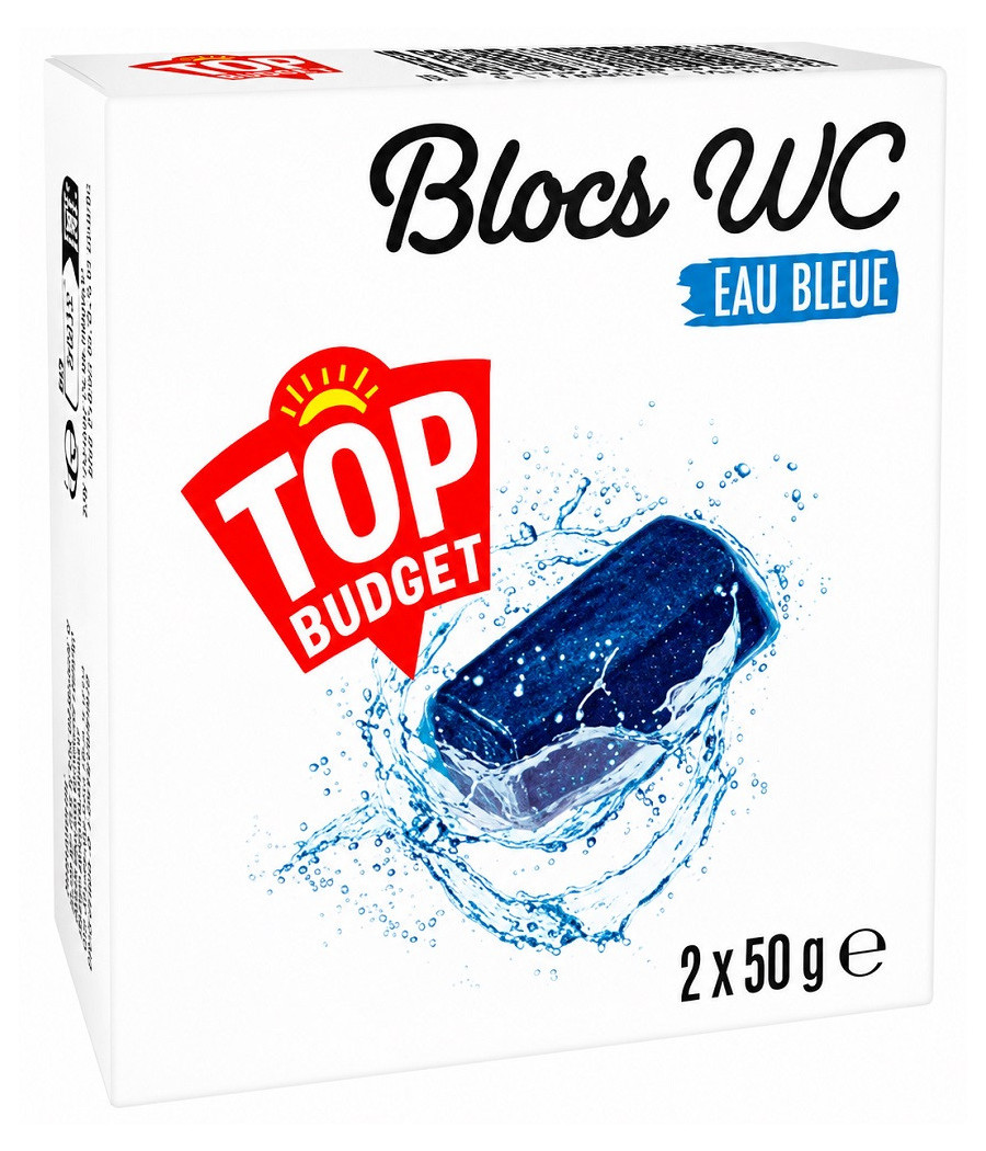 BLOC WC TOP BUDGET EAU BLEUE 2 X 50G