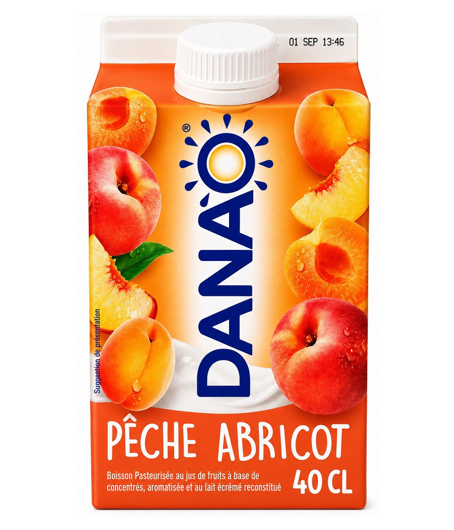 BOISSON LACTÉE DANAO PÊCHE ABRICOT 40CL