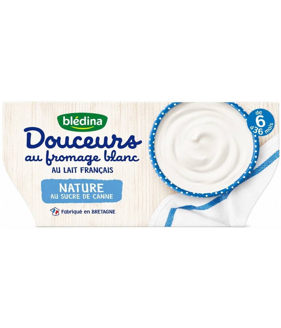 DESSERT BLÉDINA LACTÉE DOUCEUR AU FROMAGE BLANC NATURE 4 X 100G