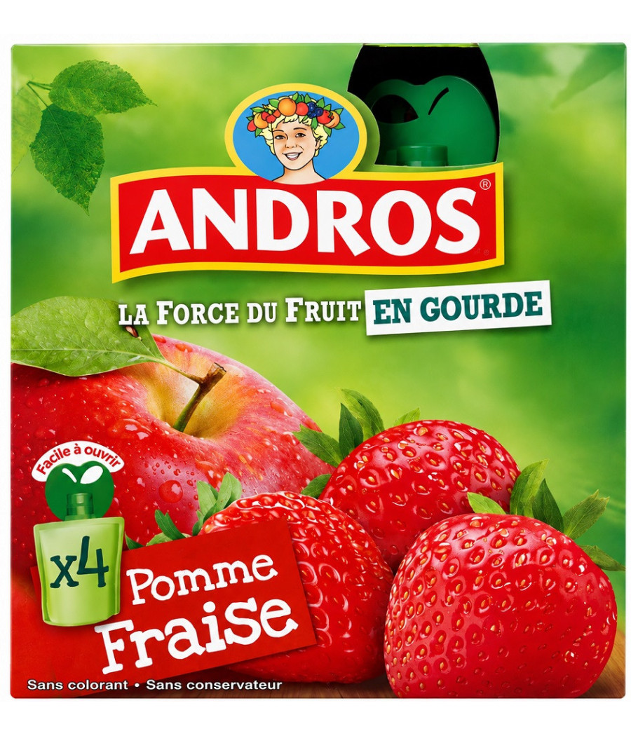 COMPOTES ANDROS POMME FRAISE 4 X 100G