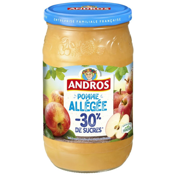 COMPOTE ANDROS POMME ALLEGÉE 730G