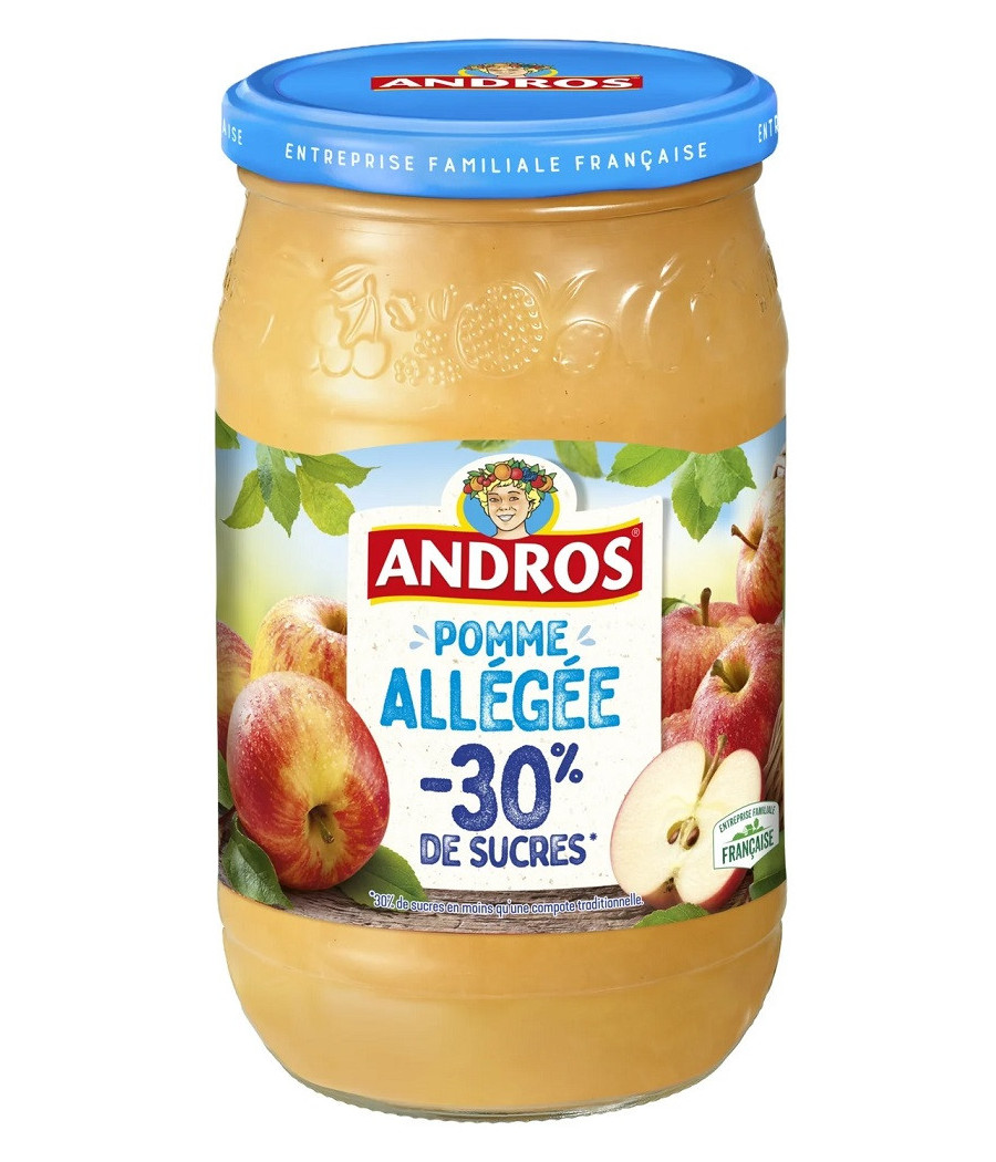 COMPOTE ANDROS POMME ALLEGÉE 730G
