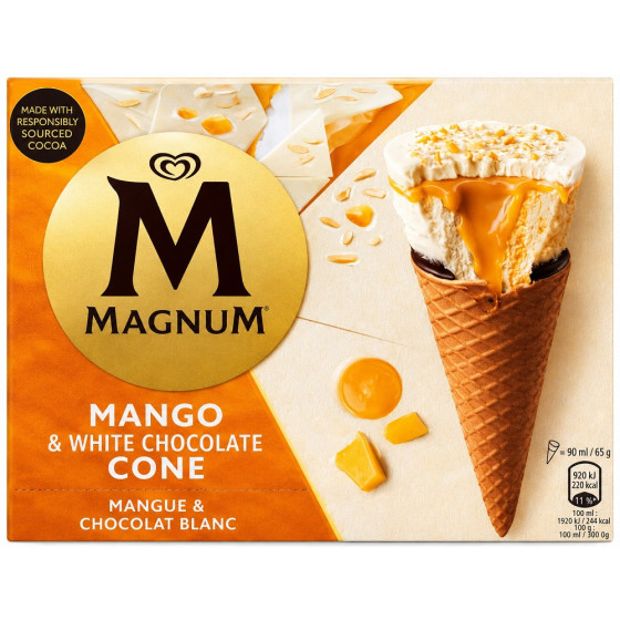 GLACES MAGNUM MANGUE & CHOCOLAT BLANC 260G