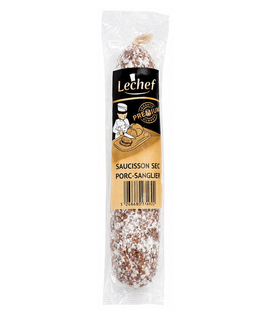 SAUCISSON SEC LECHEF PORC SANGLIER 150G