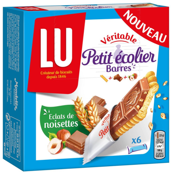 PETIT ECOLIER BARRES ECLATS DE NOISETTES LU 6 x 25G