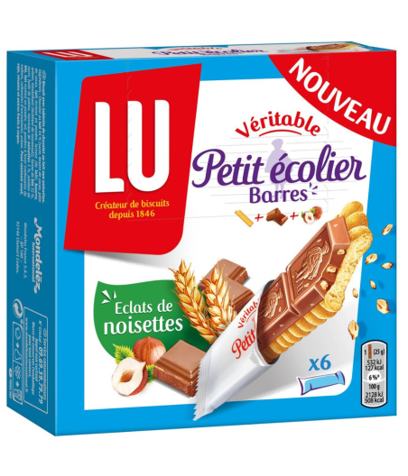 PETIT ECOLIER BARRES ECLATS DE NOISETTES LU 6 x 25G