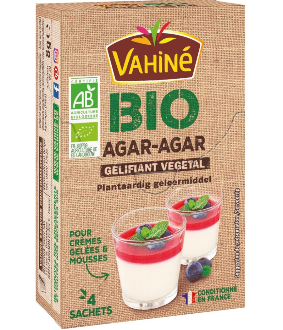 GELIFIANT VEGETALE AGAR AGAR BIO VAHINE X4 8G