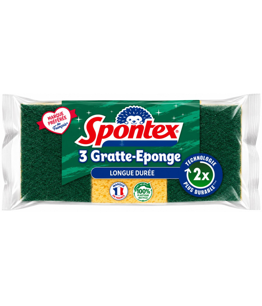 EPONGE GRATTANTE LONGUE DUREE SPONTEX X3