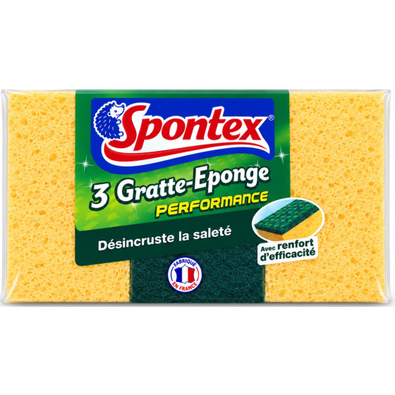 GRATTE EPONGE PERFORMANCE SPONTEX X3