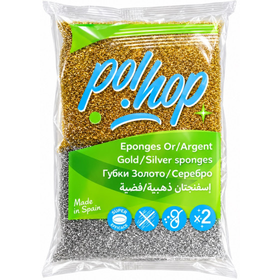 EPONGE OR ET ARGENT POL HOP X2