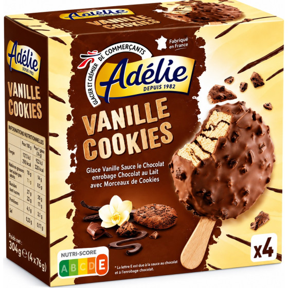 GLÂCES VANILLE COOKIES ADÉLIE 280G