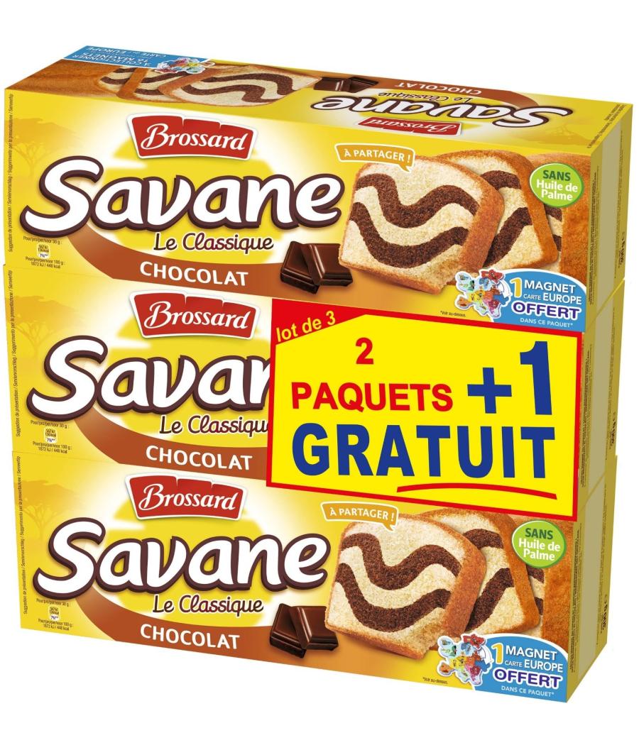 GATEAUX CHOCOLAT LE CLASSIQUE SAVANE 2 +1 OFFERT BROSSARD 900G