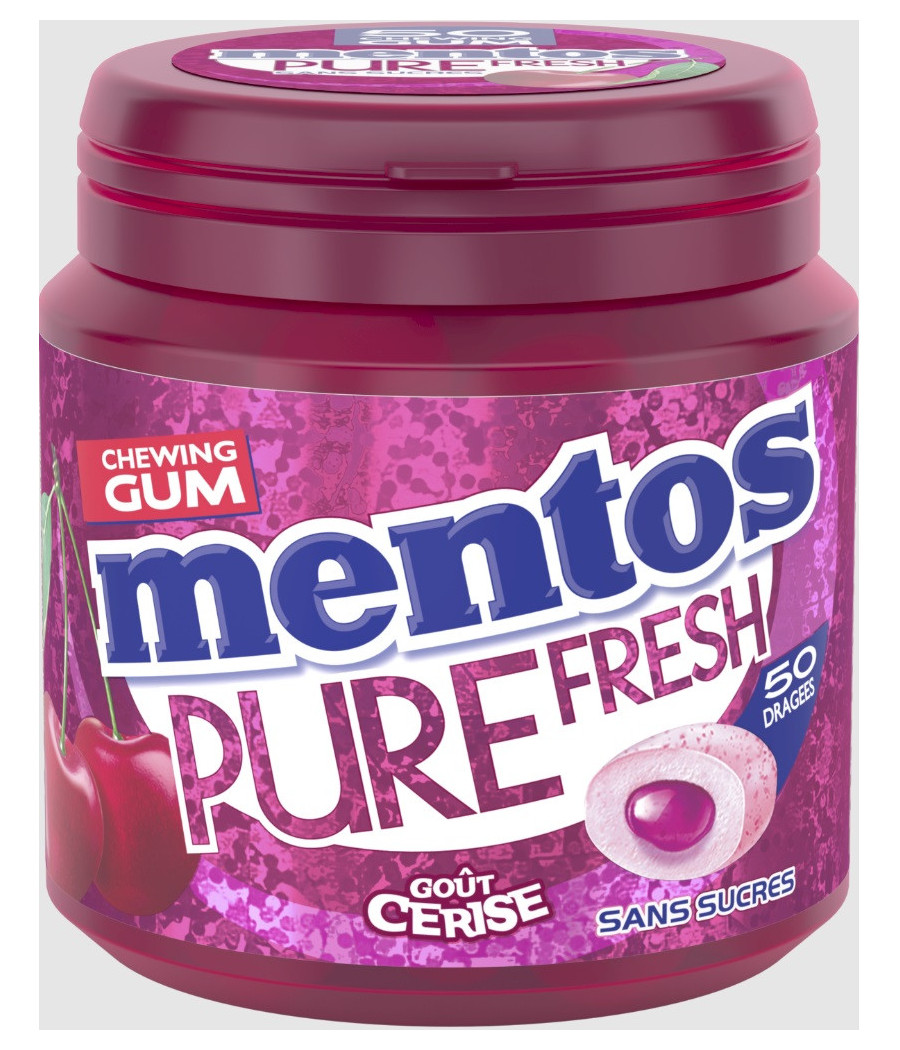 CHEWING-GUM PURE FRESH CERISE MENTOS 100G