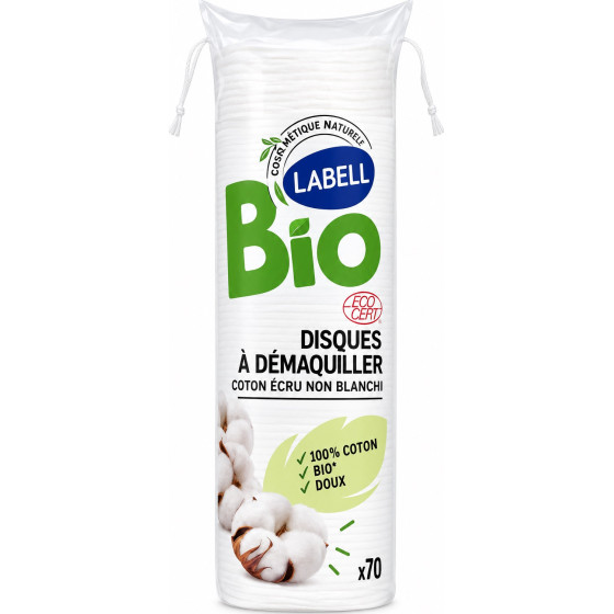 COTONS DEMAQUILLANT A DISQUES BIO LABELL X70