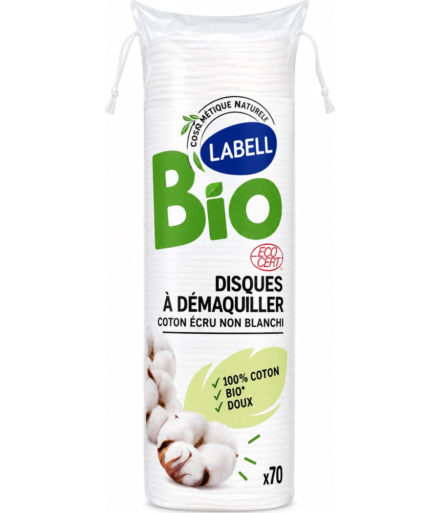 COTONS DEMAQUILLANT A DISQUES BIO LABELL X70