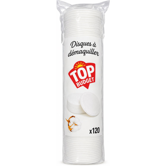 COTON DEMAQUILLANT A DISQUES TOP BUDGET X120