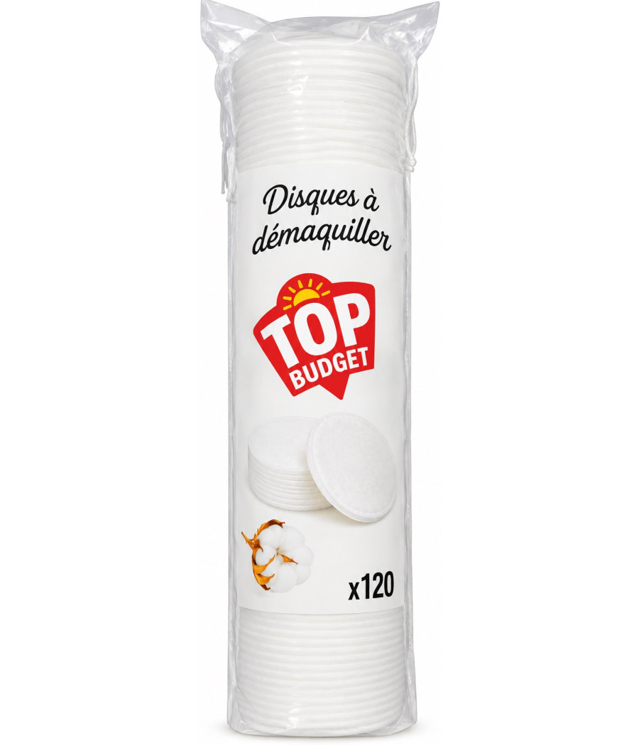 COTON DEMAQUILLANT A DISQUES TOP BUDGET X120