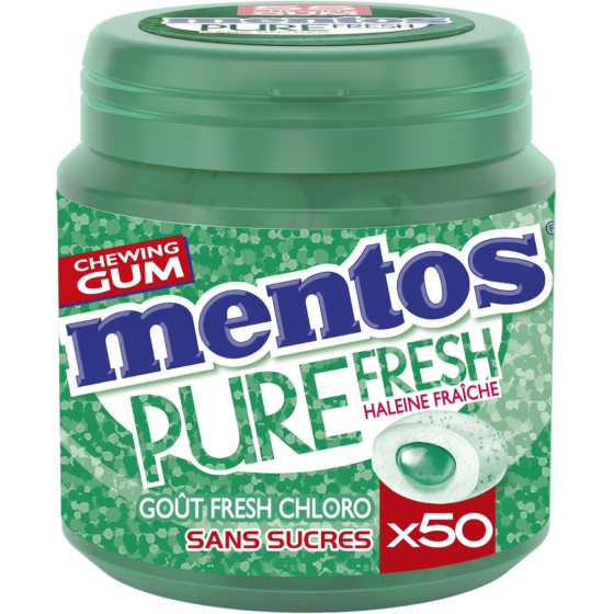 CHEWING-GUM PURE FRESH CHLORO SANS SUCRE MENTOS 100G