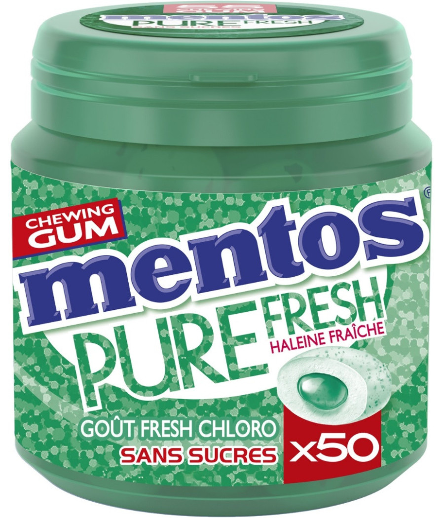 CHEWING-GUM PURE FRESH CHLORO SANS SUCRE MENTOS 100G
