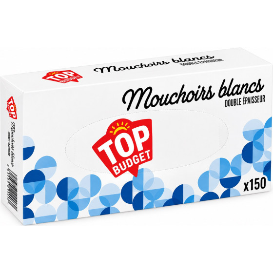 BOITE DE MOUCHOIRS TOP BUDGET X150