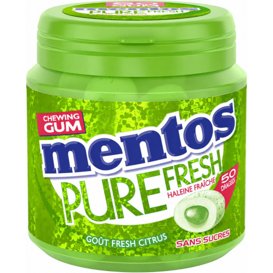 CHEWING-GUM PURE FRESH GOUT CITRUS MENTOS 100G