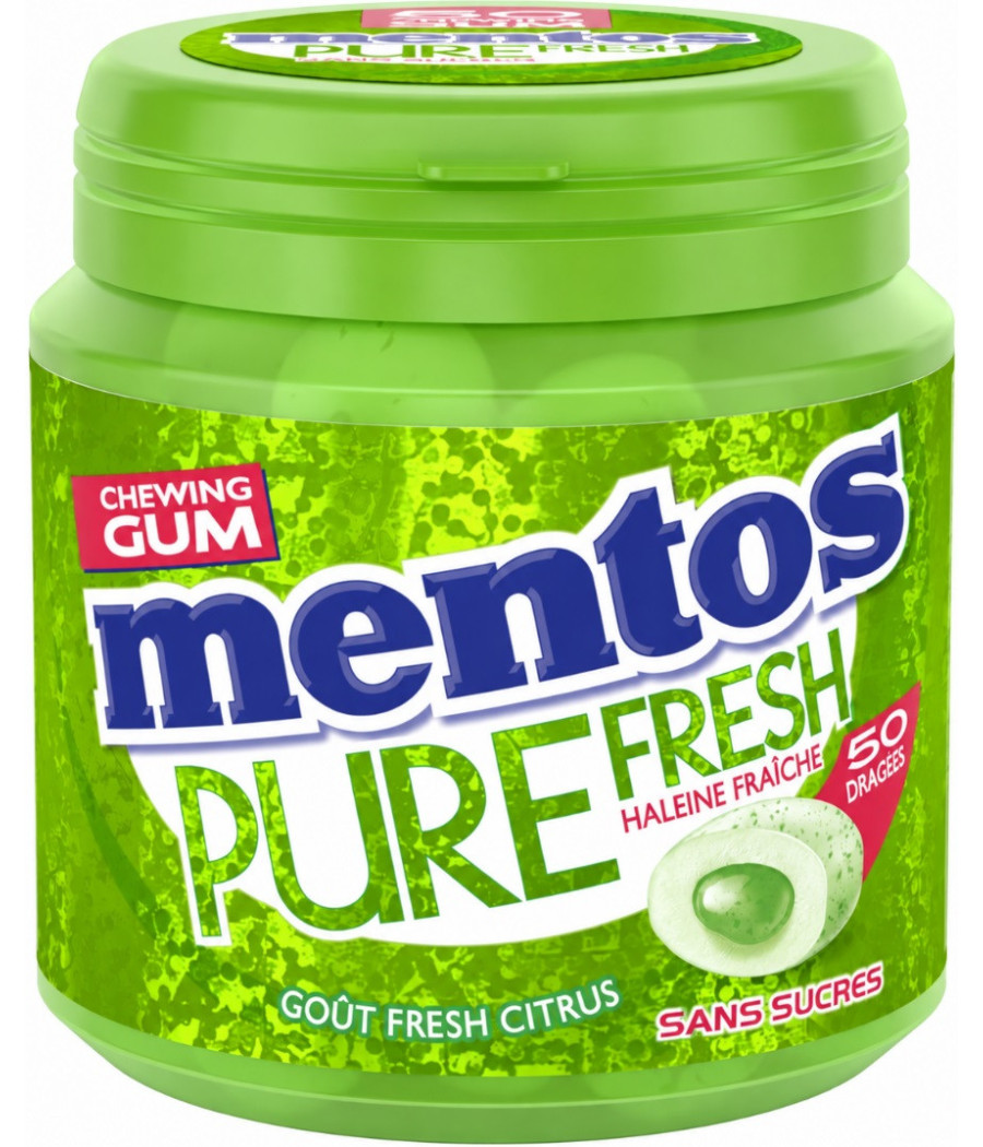 CHEWING-GUM PURE FRESH GOUT CITRUS MENTOS 100G