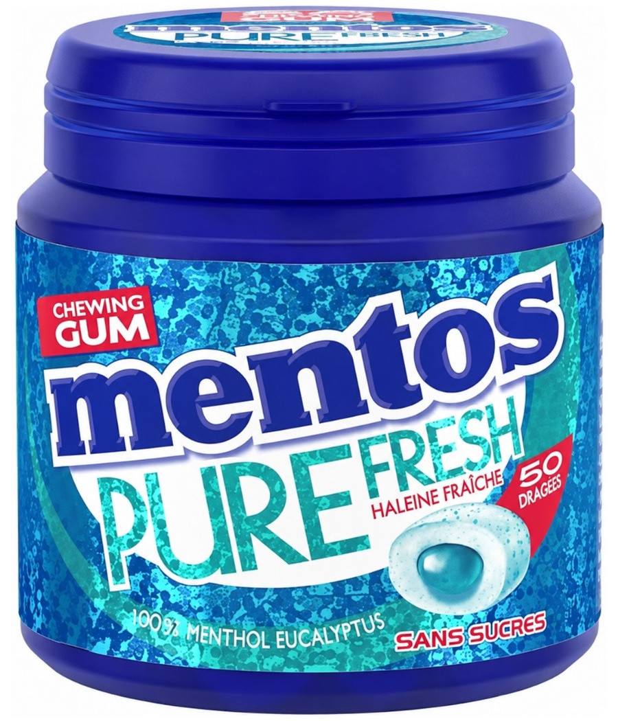 CHEWING-GUM PURE FRESH MENTHOL EUCALIPTUS MENTOS 100G